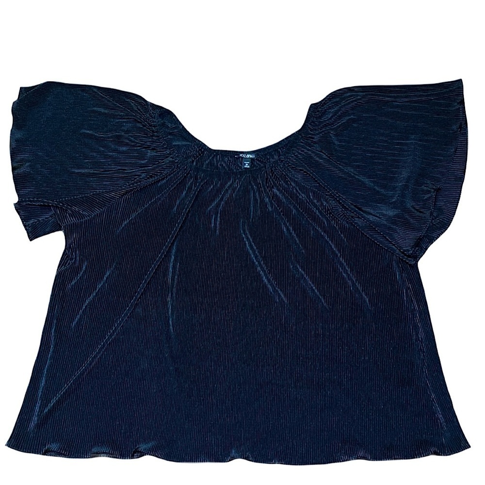 Black Women’s Flutter Sleeve Blouse - Size 3X